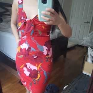 NEW Free People body con dress red xs